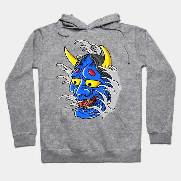 Hannya Mask Drfit At Sea Hoodie by Ricksterminator